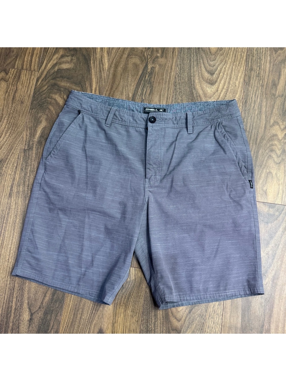 O’Neill Hybrid Hyperdry Shorts Mens 36 Gray Surf Skate Y2K Casual Stretch
